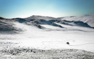 Картинка холм, снег, зима, природа