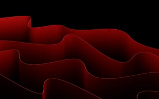 Картинка абстрактные, абстракция, изогнутые, изгиб, 3д, 3d, объем, слой, красный