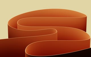 Картинка абстрактные, абстракция, геометрический, фигуры, фигура, 3д, 3d, рендеринг, дизайн, объем, изогнутые, изгиб, полоса, полосы, полоска, полоски, слой, складка, оранжевый