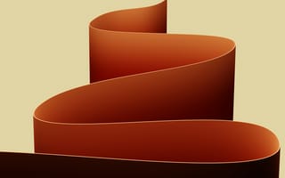 Картинка абстрактные, абстракция, геометрический, фигуры, фигура, 3д, 3d, рендеринг, дизайн, объем, полоса, полосы, полоска, полоски, слой, складка, изогнутые, изгиб, оранжевый