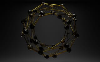 Картинка абстрактные, абстракция, геометрический, фигуры, фигура, 3д, 3d, рендеринг, дизайн