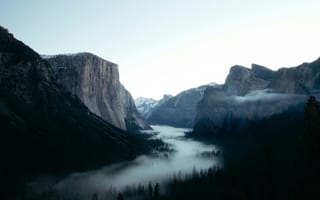Картинка горы, гора, природа, пейзаж, скала, лес, деревья, дерево