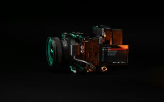 Картинка камера, оборудование, объектив, линза, разные, amoled, амолед, черный, ночь