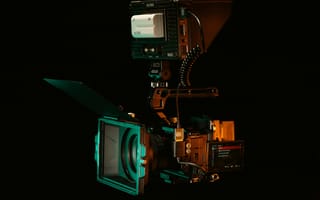Картинка камера, оборудование, разные, объектив, линза, ночь, темный, темнота