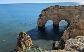 Картинка океан, море, вода, природа, пейзаж, берег, побережье, скала, арка