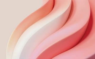 Картинка изогнутые, изгиб, абстрактные, абстракция, геометрический, фигуры, фигура, рендеринг, дизайн, объем, 3д, 3d, розовый