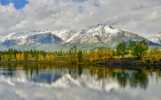 Картинка озера, озеро, природа, вода, пейзаж, Канада, парк, лес, деревья, дерево, гора
