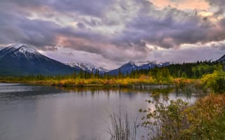 Картинка озера, озеро, природа, вода, пейзаж, Банф, национальный парк, Канада, гора, парк