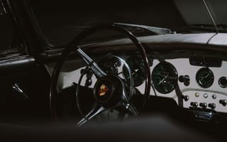 Картинка Porsche, Порше, 356, машины, машина, тачки, авто, автомобиль, транспорт, кабриолет, руль