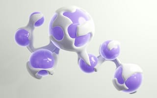Картинка абстрактные, абстракция, геометрический, фигуры, фигура, 3д, 3d, рендеринг, дизайн, объем, фиолетовый