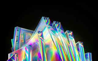 Картинка абстрактные, абстракция, геометрический, фигуры, фигура, 3д, 3d, рендеринг, дизайн, объем, стекло, стеклянный, глянцевый