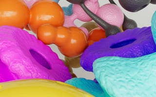 Картинка абстрактные, абстракция, фигура, 3д, 3d, рендеринг, дизайн, объем, цветной, разноцветный, цвета