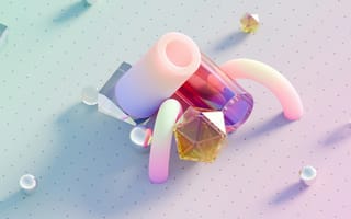 Картинка абстрактные, абстракция, геометрический, фигуры, фигура, 3д, 3d, рендеринг, дизайн, объем