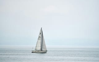 Картинка яхта, корабль, корабли, лодка, море, океан, вода