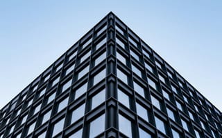 Картинка здание, архитектура, стекло, город, современный, угол, небо