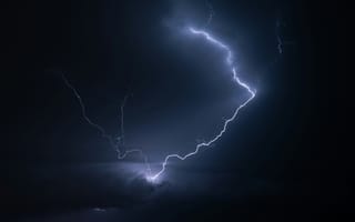 Картинка молния, гром, небо, шторм, погода, природа, темнота