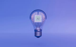 Картинка лампочка, искусственный интеллект, мозг, технологии, инновации, футуризм, дизайн
