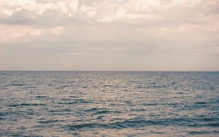 Картинка море, океан, пейзаж, небо, облака, вода, природа, спокойствие