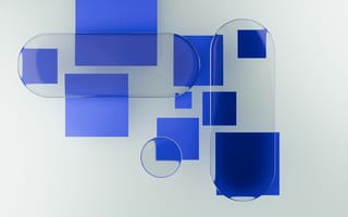 Картинка абстракция, синий, геометрия, фон, дизайн, минимализм, квадраты