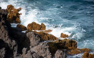 Картинка море, скалы, волны, природа, океан, пейзаж, отдых