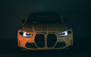 Картинка машина, модель, автомобиль, жёлтый, свет, дизайн, фото