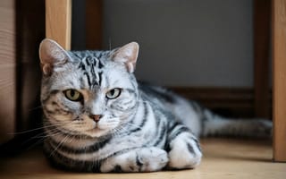 Картинка кот, питомец, домашний, серый, животное, спокойный, мягкий