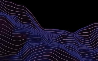 Картинка абстракция, волны, линии, темный фон, графика, дизайн, технологии