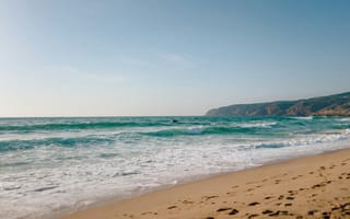 Картинка море, пляж, пейзаж, природа, океан, песок, солнце