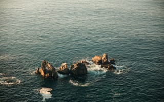 Картинка море, скалы, природа, пейзаж, океан, водная гладь, камни