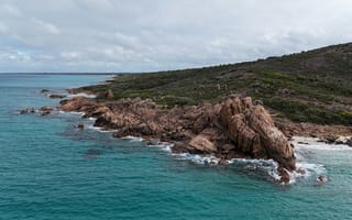Картинка море, скалы, пейзаж, природа, побережье, воды, горы
