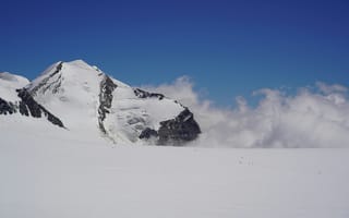 Картинка горы, снег, небо, пейзаж, природа, облака, зима