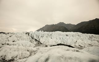 Картинка ледник, горы, природа, пейзаж, зима, холод, мгла