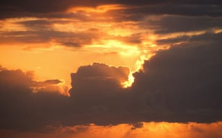 Картинка закат, облака, небо, солнце, природа, пейзаж, красота