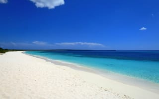 Картинка пляж, море, песок, небо, отдых, природа, лето