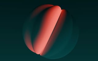 Картинка абстракция, графика, цвет, сфера, минимализм, дизайн, тени