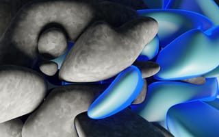 Картинка абстракция, графика, текстуры, синий, серый, современный, дизайн