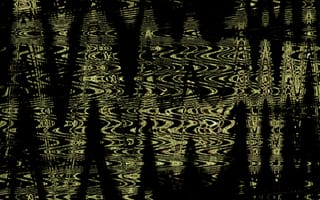 Картинка водная поверхность, отражение, абстракция, черный, зеленый, узоры, текстура