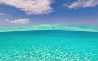 Картинка океан, вода, небо, пейзаж, природа, мир, лето, глубина