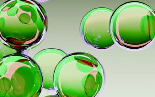 Картинка шары, зеленый, абстракция, гладкий, фон, графика, модерн