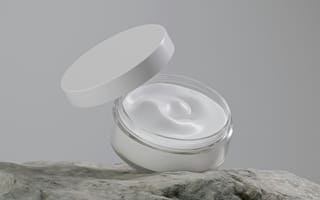 Картинка крем, упаковка, косметика, природа, камень, белый, гладкий