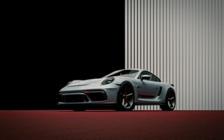 Картинка автомобиль, спорткар, дизайн, технология, футуристический, черный, белый, красный, обои, стиль