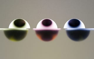 Картинка абстракция, шары, цвета, гладкая поверхность, минимализм, графика, дизайн