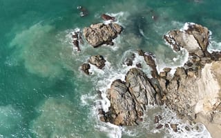 Картинка море, скалы, пейзаж, природа, воды, океан, пляж