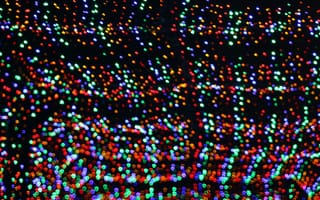 Картинка огни, цветные, размытость, фон, декор, свет, абстракция, праздник