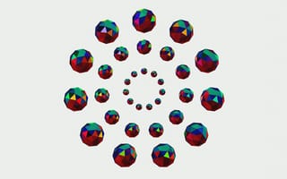 Картинка геометрия, абстракция, цвет, фоны, 3D, графика, круги