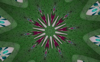 Картинка абстракция, узор, зелёный, цветы, декор, графика, арт