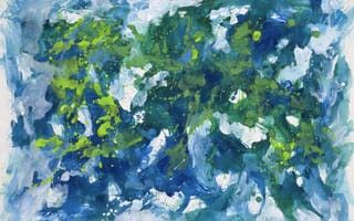 Картинка абстракция, синий, зеленый, живопись, арт, фон, текстура, красота