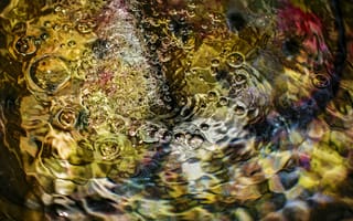 Картинка вода, пузырьки, отражение, цвет, абстракция, текстура, природа