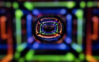 Картинка абстракция, цвета, глубина, свет, круг, фокус, гладкость