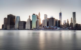 Картинка new york, город, us, dumbo, набережная, река, сша, небоскребы, ny